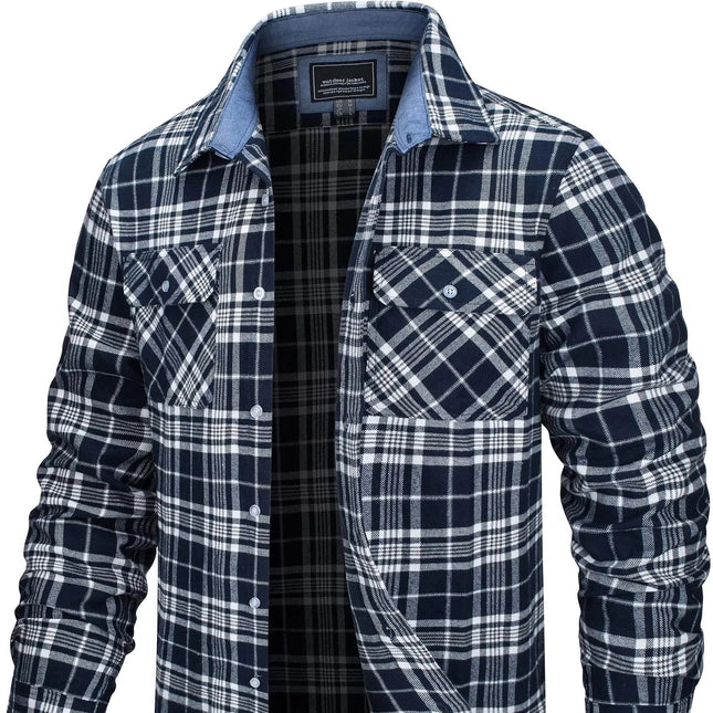 Oversized Rutete Skjortejakke for Menn – Lett Flanellskjorte med Lommer | Streetwear-inspirert Vår- og Høstjakke