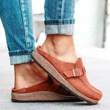 Damesko i Retro Stil – Komfortable Slip-on Loafers med Plattformsåle