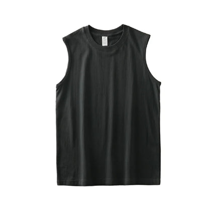 Kraftig Singlet til Herre i Bomull | 250G Ermeløs Tank Topp