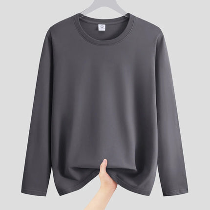 Klassisk Herre T-skjorte i 100 % Bomull – Myk og Komfortabel Basic Topp | Casual Hverdagsplagg i Store Størrelser (opptil 5XL)