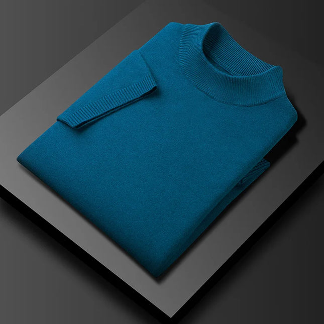 Kortermet Tynn Strikkegenser for Menn – Halvhøy Hals | Elegant og Pustende Genser i Flere Farger