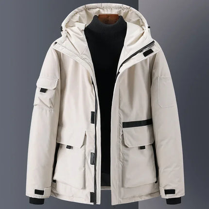 Herre Dunjakke – 100 % Hvit Andedun | Warme Parkas im Hette- und Designerstil