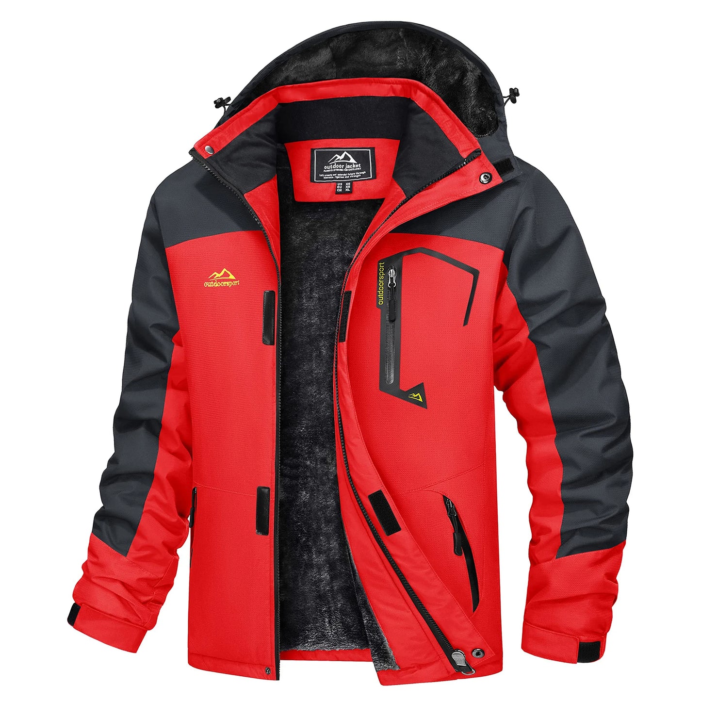 Herre Skijakke – Vanntett & Varm Parkas med Hette | Tykk Vinterjakke til Snø & Kulde