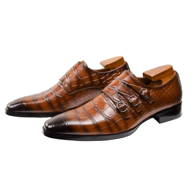 Herresko i Skinn – Elegante Business- og Dressko med Spenne