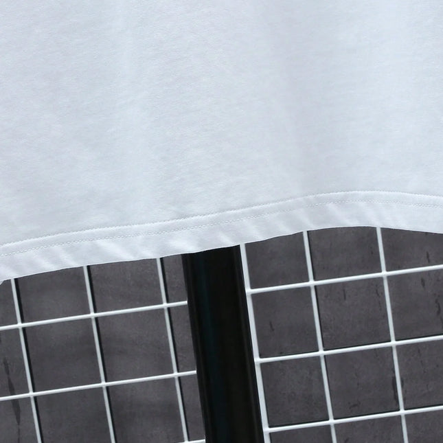 Oversized T-skjorte for Herre – Streetwear i Bomull med Print, Kort Erm og Løs Passform