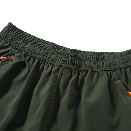 Hurtigtørkende Treningsshorts for Herre – Sommershorts med Glidelåslommer til Løping, Gym og Tur