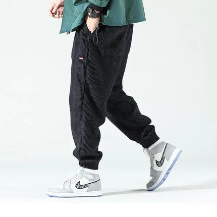 Trendy Cordfløyelsbukser for Herre – Løse og Komfortable Bukser til Høst og Vinter
