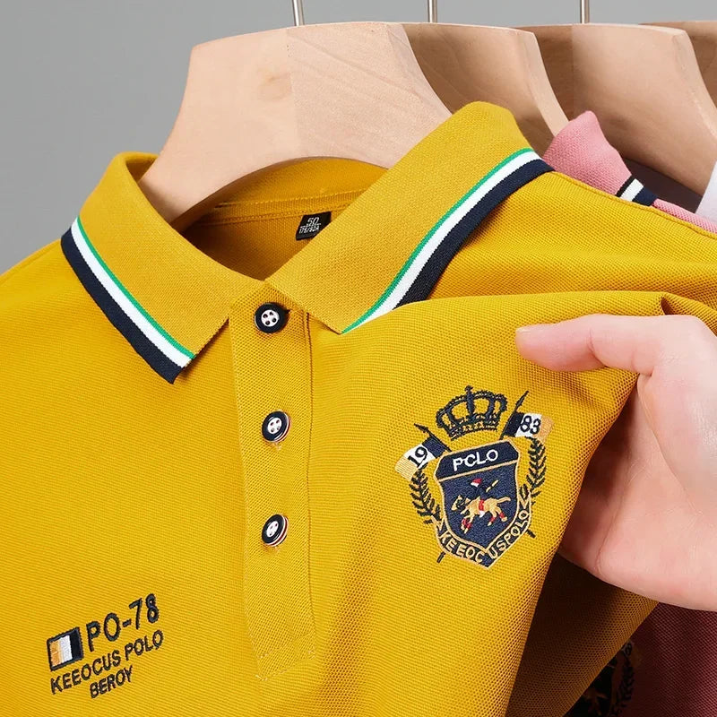 Sommerpolo for Herre – Kortermet, Pustende & Lett Ice Silk