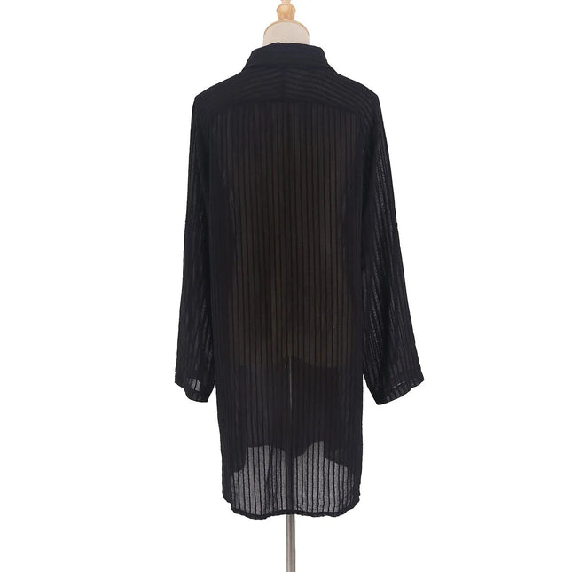 Elegant Strandkimono med Belte – Perfekt som Bikini Cover-Up