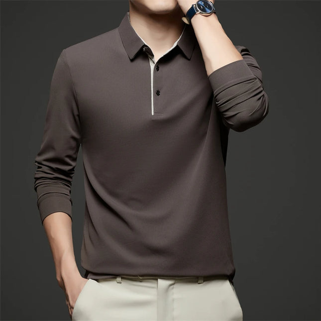 Herre Langermet Polo – Business Casual, Komfortabel & Allsidig