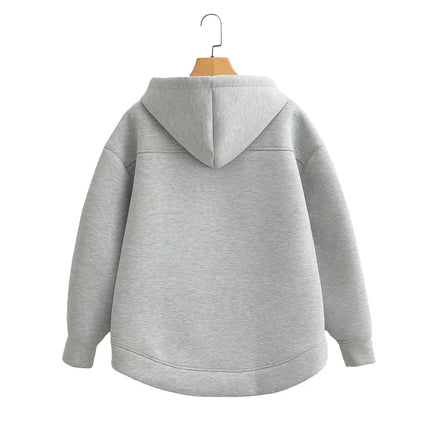 Unisex Hettegenser med Glidelås – Oversized Streetwear Hoodie med Doble Lommer | Varm & Trendy til Høst og Vinter