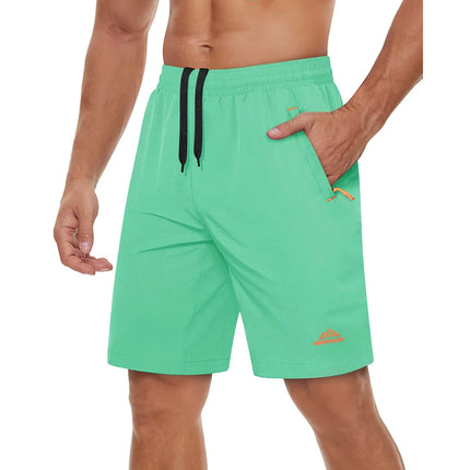 Hurtigtørkende Treningsshorts for Herre – Sommershorts med Glidelåslommer til Løping, Gym og Tur