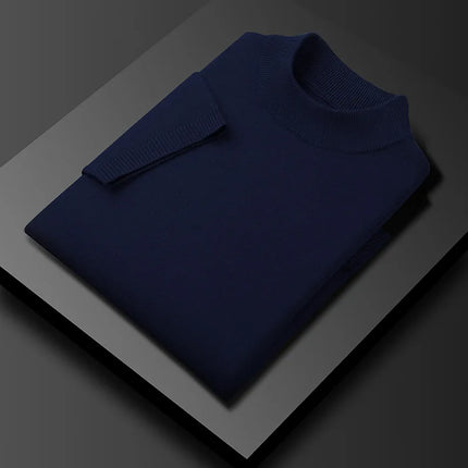 Kortermet Tynn Strikkegenser for Menn – Halvhøy Hals | Elegant og Pustende Genser i Flere Farger