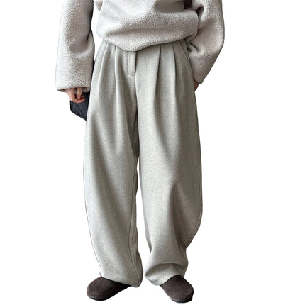 Vinterbukser for Kvinner i Ullblanding – Tykk, Høytlivsmodell med Vide Ben | Klassisk og Varm Bukse i Vintage Stil