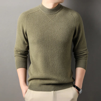 Luksuriøs Ullgenser for Herre – Vintergenser med Lange Ermer i Strikket Design (2024)