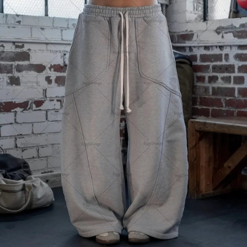 Y2K Streetwear Bukser – Unisex Vide Bukser i Retro Hip-Hop & Goth Stil | Løse, Rette Bukser til 2025 Street Fashion