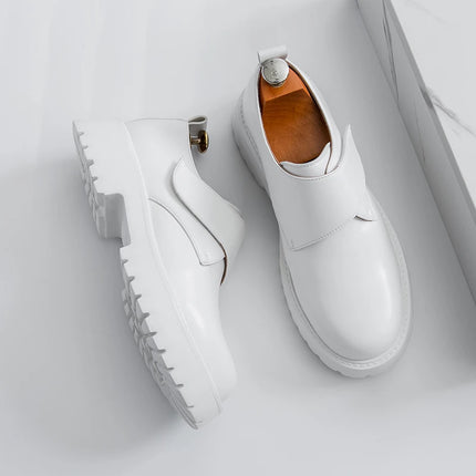 Nye Oxford Herresko med Tykk Såle – Komfortable og Stilrene i Skinn