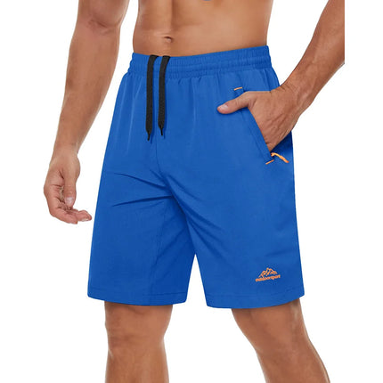 Hurtigtørkende Treningsshorts for Herre – Sommershorts med Glidelåslommer til Løping, Gym og Tur