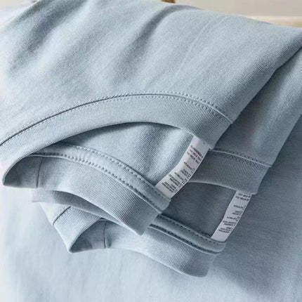 Unisex T-skjorte i 100% Bomull – Sommer Loose Fit, Ensfarget