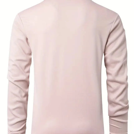 Langermet Polo for Menn – Klassisk Business-Casual Skjorte med Krage (Vår & Høst)