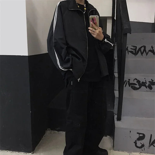Oversized Vindjakke for Dame – Koreansk BF-stil | Lett, Trendy & Solbeskyttende Streetwear til Vår og Høst