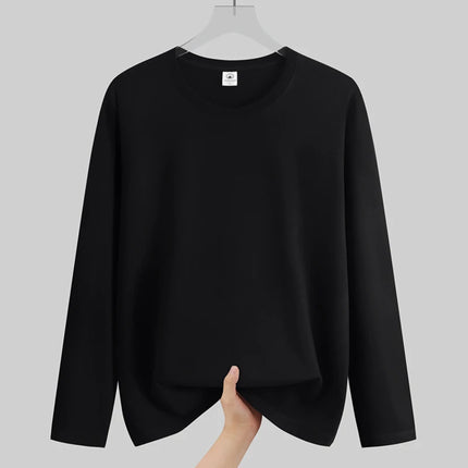 Klassisk Herre T-skjorte i 100 % Bomull – Myk og Komfortabel Basic Topp | Casual Hverdagsplagg i Store Størrelser (opptil 5XL)