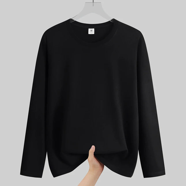 Klassisk Herre T-skjorte i 100 % Bomull – Myk og Komfortabel Basic Topp | Casual Hverdagsplagg i Store Størrelser (opptil 5XL)