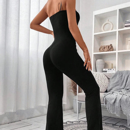 Sommer Jumpsuit-Bukser med Snøring i Midjen – Elegant, Figursydd & Komfortabel