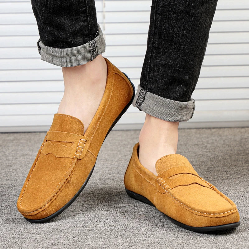 Myke Semskede Loafers for Herre – Komfortable Slip-On Mokasiner i Størrelse 38–47