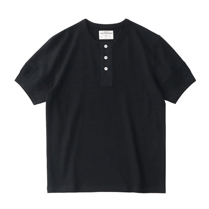 Retro Henley T-skjorte til Herre – Vasket Bomull med Amerikansk Vintage Stil