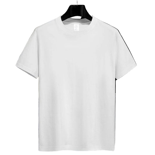 Klassisk Unisex T-skjorte i Bomull – Ensfarget Rund Hals | Myk og Komfortabel Sommer-Tee for Menn og Kvinner