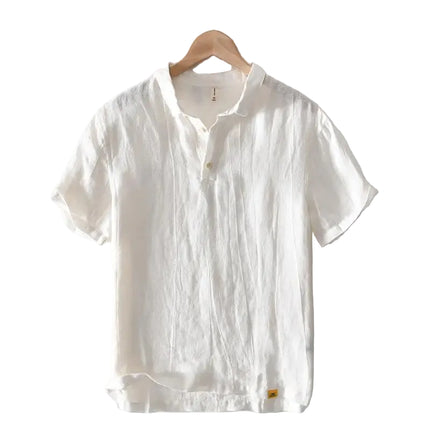 Kortermet Linskjorte til Herre – 100% Lin, Lett & Pustende (M–3XL)
