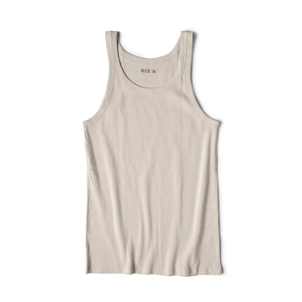 Ribbestrikket Tank Top til Herre – Klassisk Bomulls Undertrøye