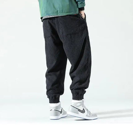 Trendy Cordfløyelsbukser for Herre – Løse og Komfortable Bukser til Høst og Vinter