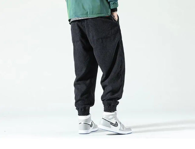 Trendy Cordfløyelsbukser for Herre – Løse og Komfortable Bukser til Høst og Vinter