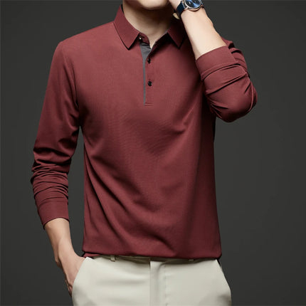Herre Langermet Polo – Business Casual, Komfortabel & Allsidig