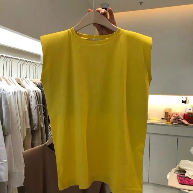 Sommerens Løse Ermeløse T-skjorte for Damer – Komfortabel og Stilren