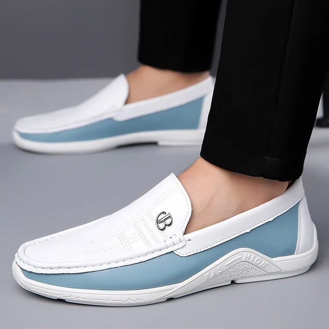 Herresko i Ekte Skinn – Klassiske Slip-on Loafers til Business og Hverdag