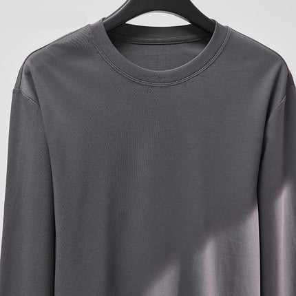 Langermet T-skjorte i 100% Bomull – Klassisk Unisex Basic for Høst og Vår | Myk, Pustende og Behagelig Passform (M–4XL)