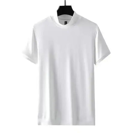 Klassisk Y2K Turtleneck T-skjorte for Herre – Kortermet Streetwear i Myk Modal