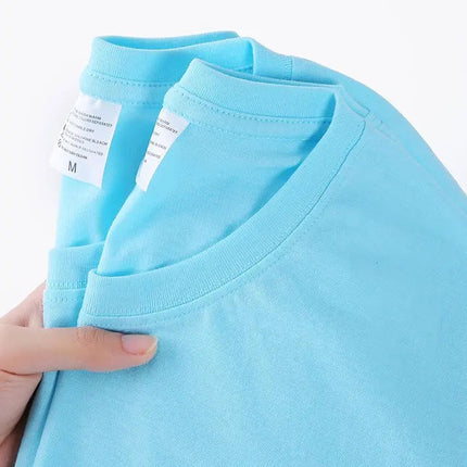 Unisex T-skjorte i 100% Bomull – Sommer Loose Fit, Ensfarget