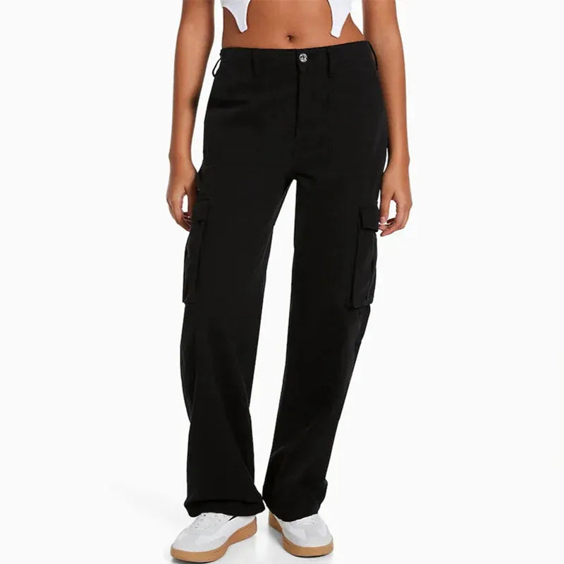 Dame Cargo Bukser – Baggy Streetwear Joggers med Vide Ben
