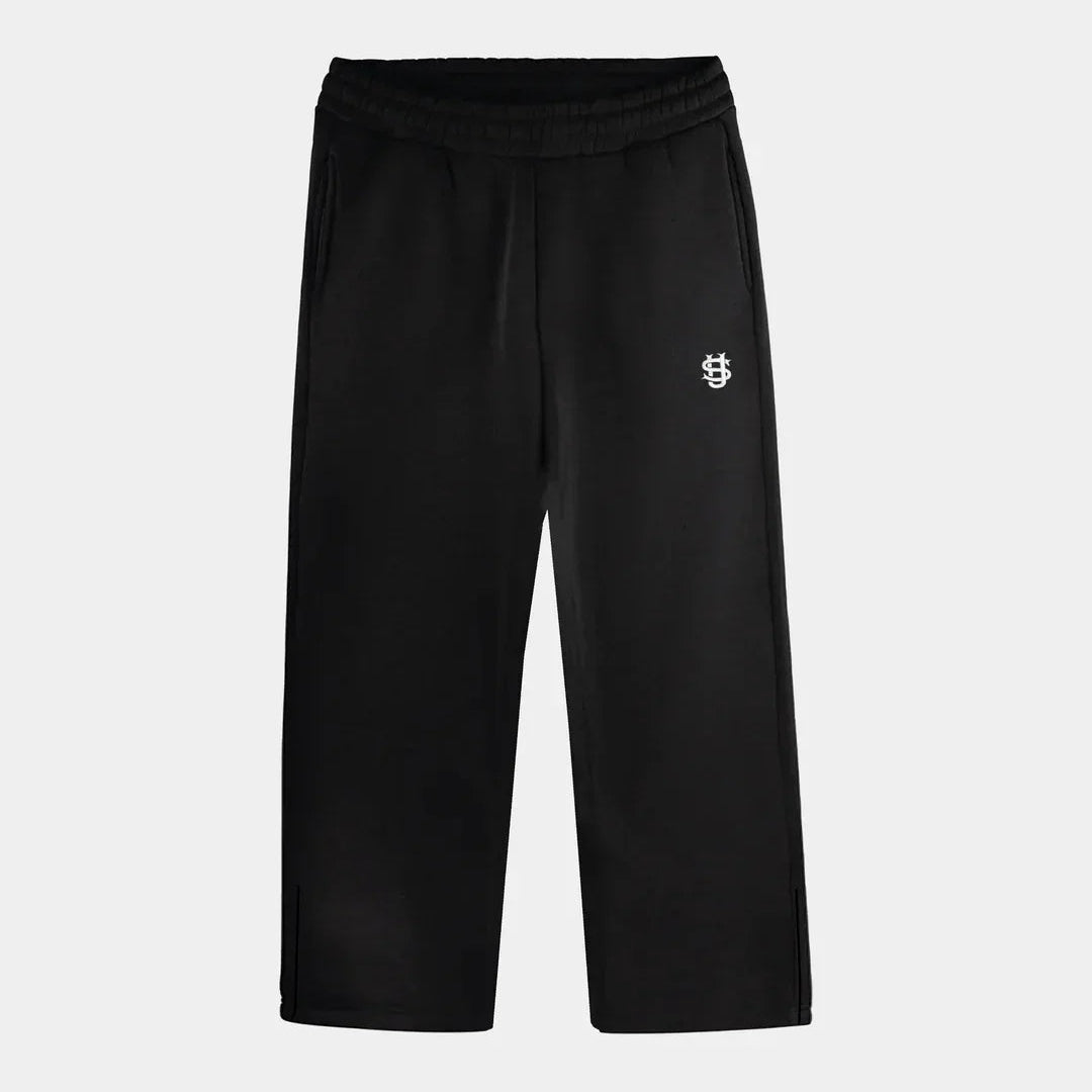 Y2K Joggebukse – Grå Brodert Streetwear | Unisex Retro Hip Hop Sweatpants