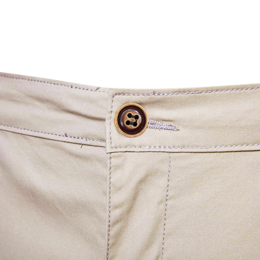 Herreshorts i 100% Bomull – Ensfargede, Komfortable og Stilrene til Sommer, Fritid og Casual Business