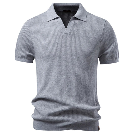 “Old Money” Polo T-skjorte til Herre – Klassisk & Elegant Stil