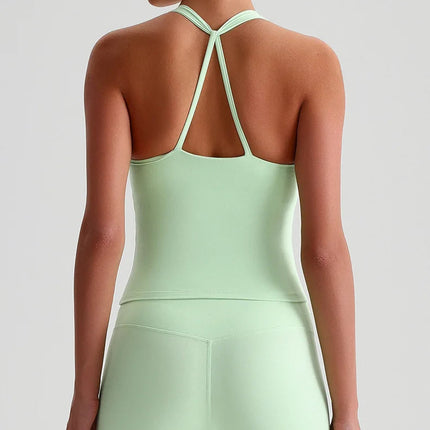 Treningssinglet med kryssrygg – Sports-BH med høy støtte og integrerte innlegg