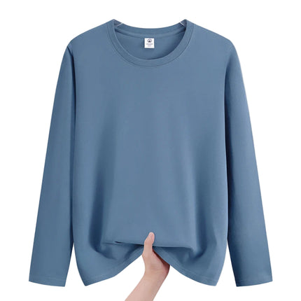 Klassisk Herre T-skjorte i 100 % Bomull – Myk og Komfortabel Basic Topp | Casual Hverdagsplagg i Store Størrelser (opptil 5XL)