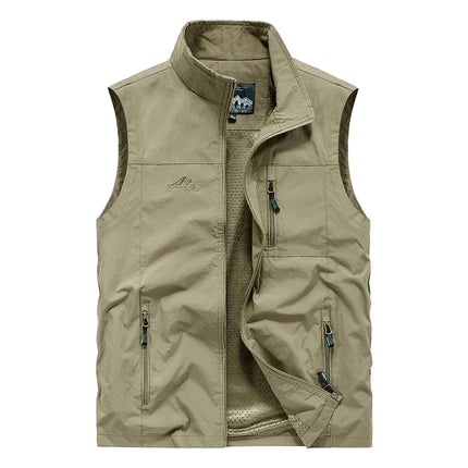 Cargo Vest til Herre – Ermeløs, Pustende & Multifunksjonell Sommerstil