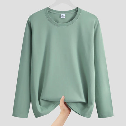 Klassisk Herre T-skjorte i 100 % Bomull – Myk og Komfortabel Basic Topp | Casual Hverdagsplagg i Store Størrelser (opptil 5XL)