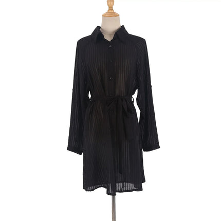 Elegant Strandkimono med Belte – Perfekt som Bikini Cover-Up